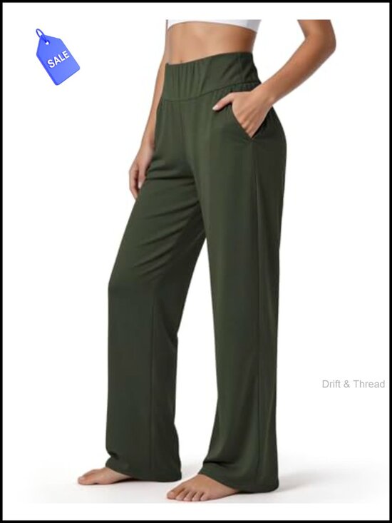 Pants - High Waist Wide Leg Sweatpants Buttery Soft Athletic Lounge Pants Yoga Gym
